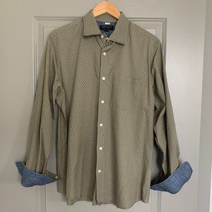 Banana Republic Soft Wash Slim Fit Button Down Dress Shirt in Khaki - Size L